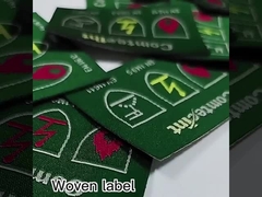 Dải kim loại vàng và bạc Lurex Dệt may nhãn hiệu với giữa gấp