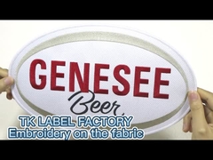 Quần áo nhãn thêu sắt trên miếng dán chuyển nhiệt có thể rửa