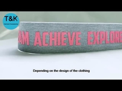 Phong cách thời trang Đẹp và cứng Jacquard Webbing Logo tùy chỉnh