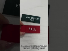 Logo thương hiệu tùy chỉnh nhãn quần áo Logo in màn hình nhãn vải cho quần áo
