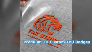 Huy hiệu TPU 3D tùy chỉnh dành cho xây dựng thương hiệu trang phục cao cấp