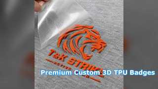 Huy hiệu TPU 3D tùy chỉnh dành cho xây dựng thương hiệu trang phục cao cấp