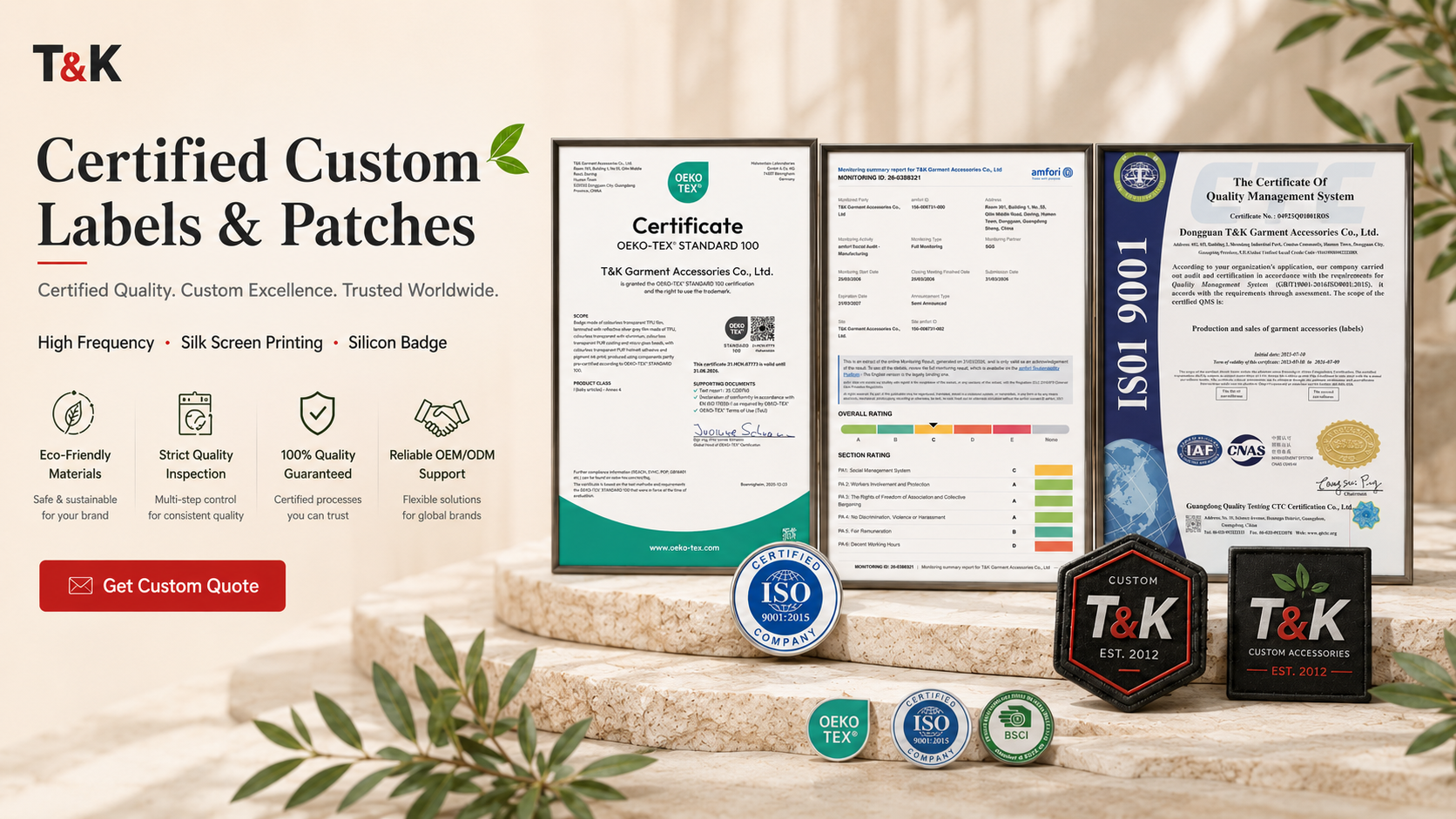 chất lượng Tuỳ chỉnh Quần áo Patches Nhà máy