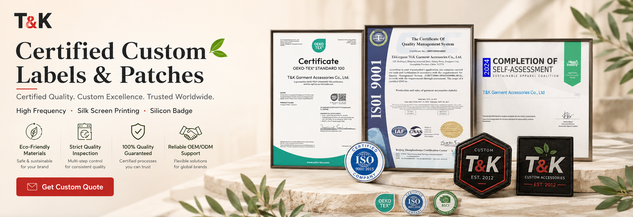 Chất lượng Tuỳ chỉnh Quần áo Patches Nhà máy