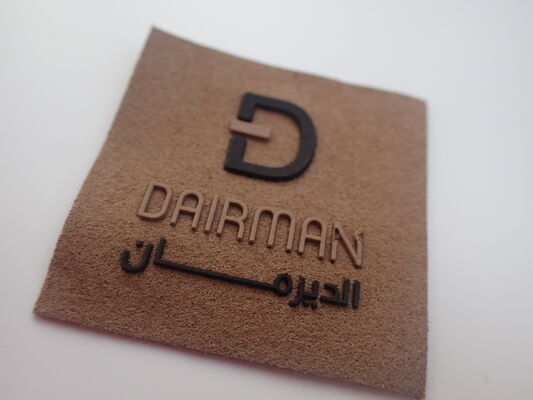 3D Embossed  Woven Web Label 3D Silicone Logo with Laser Cutting  Woven Label for Garment Silk Screen Printing