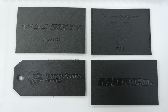 Logo in nổi Da lộn Microfiber Nhãn da PU có thể giặt được Thân thiện với môi trường