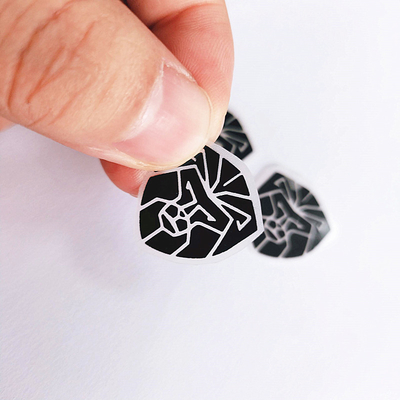 Hiệu ứng 3D May mặc Silicone Nhãn truyền nhiệt Động vật Màu đen