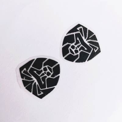 Hiệu ứng 3D May mặc Silicone Nhãn truyền nhiệt Động vật Màu đen