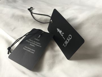 Cả hai Side Silver Logo Quần áo Giấy Nghệ thuật Quần Áo Quần Với Đen Waxed Cord