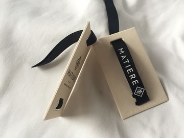 12mm Ribbon đính kèm Sáng tạo Quần áo Hang Tags Bán lẻ Quần áo Tags 3D Feel