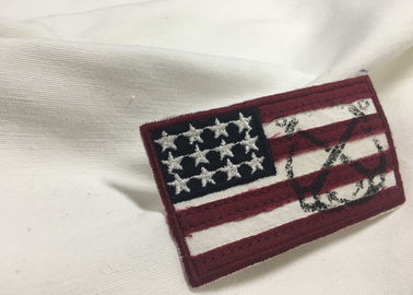 Merrow Border Tuỳ chỉnh Stitched Patches, Quần áo sắt Trên Patches thêu Cho T Shirts