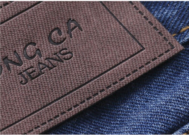Logo Có thể in các bản vá da bằng da với nhãn quần áo bằng da thuộc Velcro