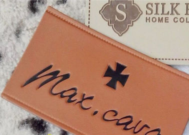 Logo Có thể in các bản vá da bằng da với nhãn quần áo bằng da thuộc Velcro