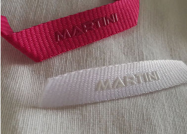 Silk Màn hình In ấn Custom Vải Tags Labels áo Hanger Loop Trên may mặc