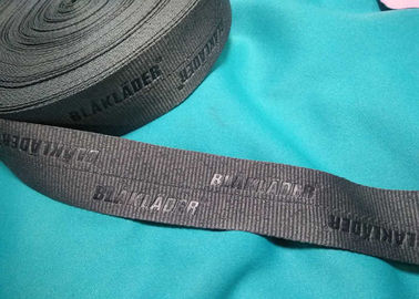 100% Polyester / Nylon dệt kim Folded Elastic Ribbon Với Biểu tượng nổi