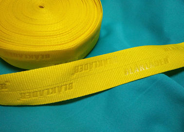 100% Polyester / Nylon dệt kim Folded Elastic Ribbon Với Biểu tượng nổi