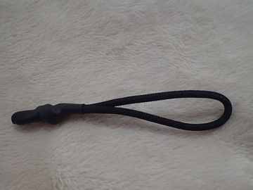 Puller Zipper Black với dây Nylon Với Cao su kết thúc cho may mặc, Túi
