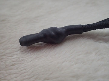 Puller Zipper Black với dây Nylon Với Cao su kết thúc cho may mặc, Túi