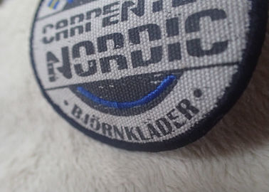 Double Side Polyester Custom Vải Patch Nhãn in mã vạch