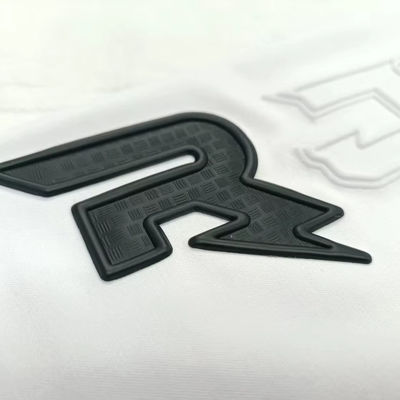 Nhãn hiệu TPU 3D Đen tùy chỉnh Nhãn hiệu TPU in đúc nhiệt cho Jersey