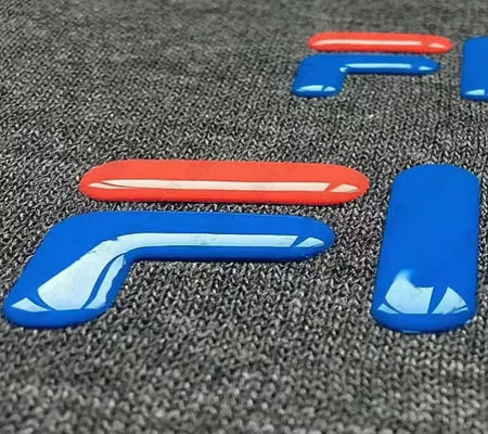 3D Embossed Shine Logo Iron-on Clothing Heat Rubber Badge Silicone Heat Transfer Patch