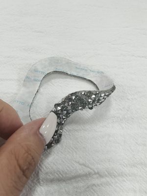 Thiết kế thiết kế Custom Rhinestone Template Flame Text Bling Hotfix Thiết kế chuyển nhiệt sắt trên áo thun Jacket