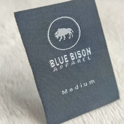 Customized Private Clothing Woven Labels Manufacturer's Satin Hang Tags Brand Logo Printed Cotton Embossed Polyester Clothing