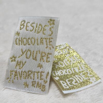 High Custom Clothing Woven Labels Nhà sản xuất Satin Hang Tags Logo Thương hiệu in Cotton Embossed Polyester Clothing Sử dụng