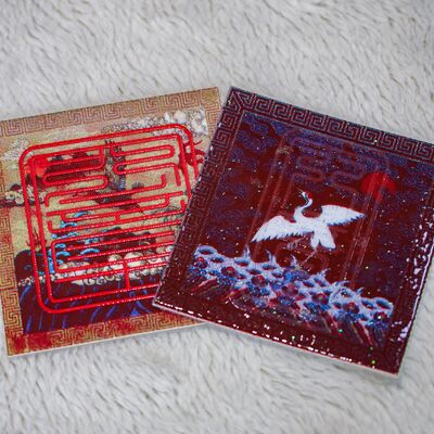 Nhãn in lụa vải tùy chỉnh - Nhãn vá quần áo có logo thương hiệu họa tiết da báo cho phụ kiện quần áo