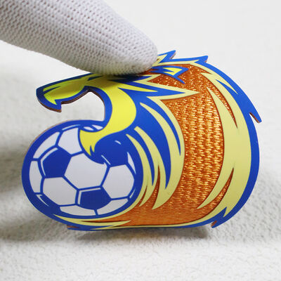 Silicone Printed Tatami Patch – Lion & Soccer Design Thermal Transfer Badge for Sportswear