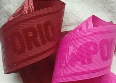 Nhãn in màn hình silicon trong suốt sáng bóng Nhãn in trong Coloful Polyester Thread Ribbon