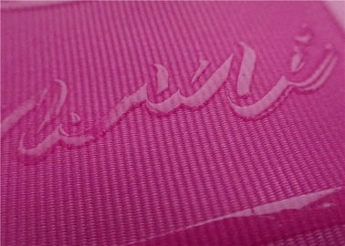Nhãn in màn hình silicon trong suốt sáng bóng Nhãn in trong Coloful Polyester Thread Ribbon