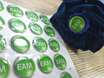Nhãn nhựa Epoxy tùy chỉnh Clear Crystal Dome Sticker / In 3D Nhãn nhựa Epoxy