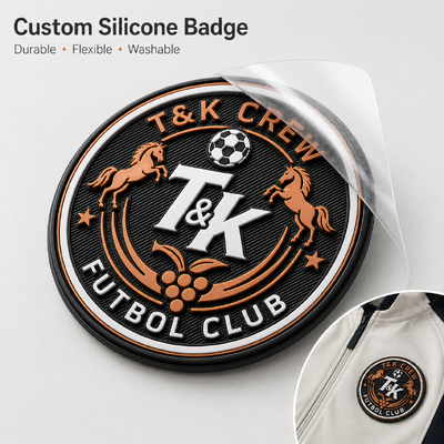 Nhãn chuyển nhiệt silicone 3D tùy chỉnh & Huy hiệu với logo dập nổi cho quần áo thể thao, áo khoác thời trang đường phố, mũ, túi OEM ODM