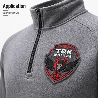 Hình 3D silicone phù hiệu tùy chỉnh Logo nâng cao Khai trên đội bền Patch tùy chỉnh sản xuất trực tiếp OEM