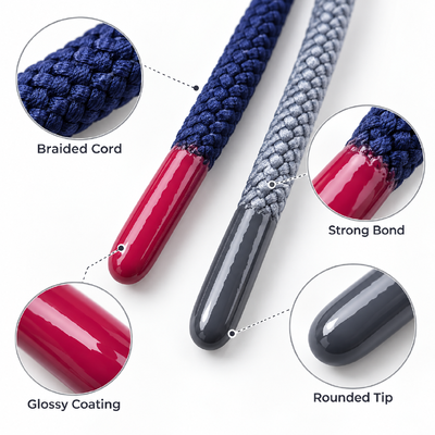 Đầu dây rút bằng silicone mềm tùy chỉnh cho dây áo hoodie và phụ kiện may mặc