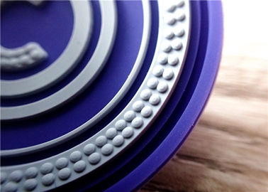 Bản vá lỗi tròn đôi màu silicone với logo thương hiệu nổi 3D