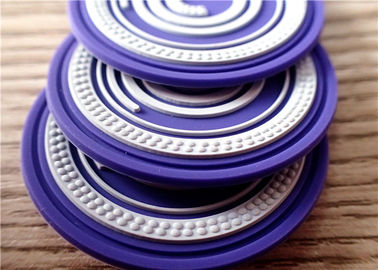 Bản vá lỗi tròn đôi màu silicone với logo thương hiệu nổi 3D