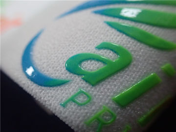 Logo in silicon đầy màu sắc sáng bóng Băng thun mềm mại không độc hại