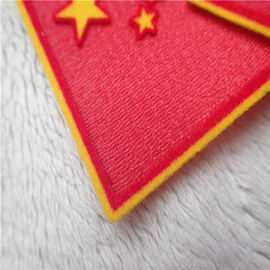 Các bản vá may mặc mượt Quốc kỳ Quốc gia Reb Reb Yellow Stars Plush Chromatically Tatami Flocking