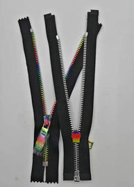 Open End 5 # Mạ màu đồng thau kim loại đầy màu sắc Zipper cho giày / áo khoác / quần jean