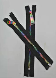 Open End 5 # Mạ màu đồng thau kim loại đầy màu sắc Zipper cho giày / áo khoác / quần jean