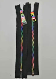 Open End 5 # Mạ màu đồng thau kim loại đầy màu sắc Zipper cho giày / áo khoác / quần jean