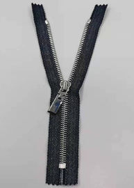 Dây kéo răng kim loại kiểu Y bền với vải cotton / dây kéo kim loại nguyên chất cho quần jean