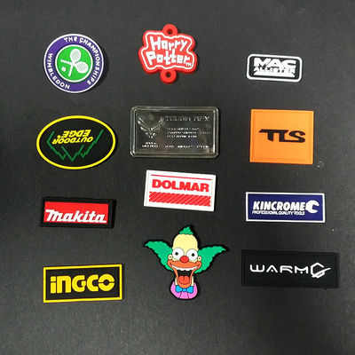 Logo 3D nổi Motif Bản vá cao su Phù hiệu PVC cho quần áo may