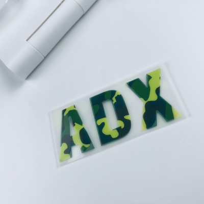 Nhãn truyền nhiệt silicon 3D ngụy trang với logo của riêng bạn