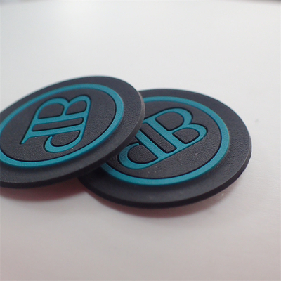 Logo PVC 3D Nâng cao phông chữ màu xanh lá cây Bản vá logo tùy chỉnh cho quần áo