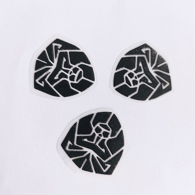 Hiệu ứng 3D May mặc Silicone Nhãn truyền nhiệt Động vật Màu đen
