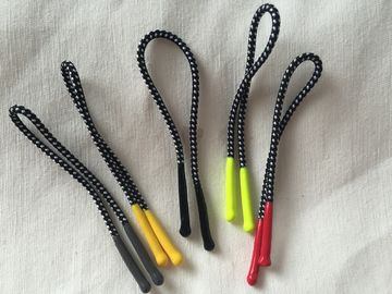 Kéo Cao su Silicon Cao su Zipper Với 2mm Polyester Elastic Cord