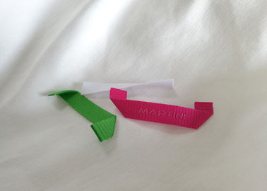 Silk Màn hình In ấn Custom Vải Tags Labels áo Hanger Loop Trên may mặc